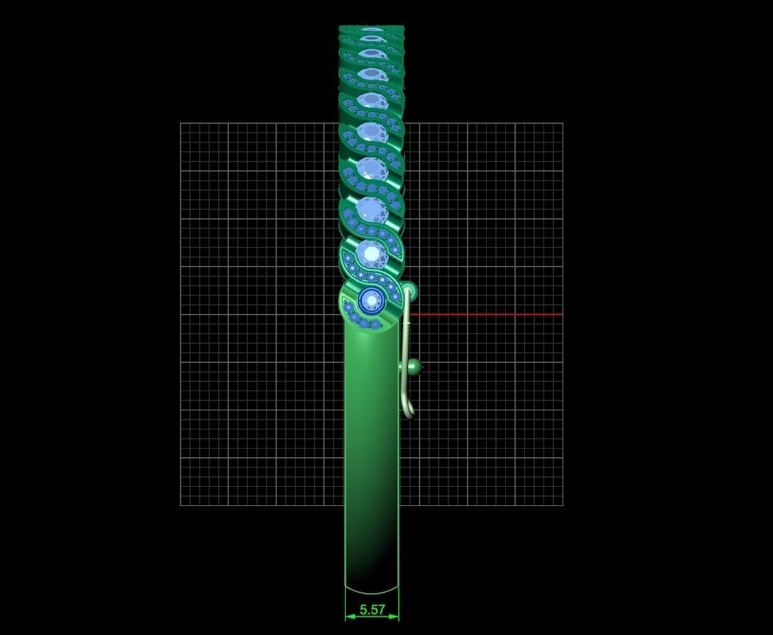 Stackable Bangle Diamond Bracelet 2669 3D print model_6