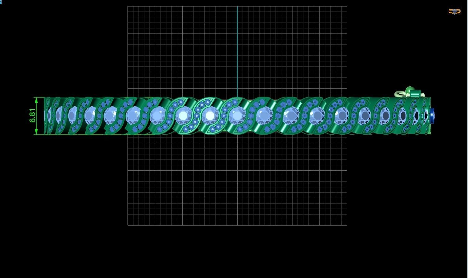 Stackable Bangle Diamond Bracelet 2669 3D print model_41