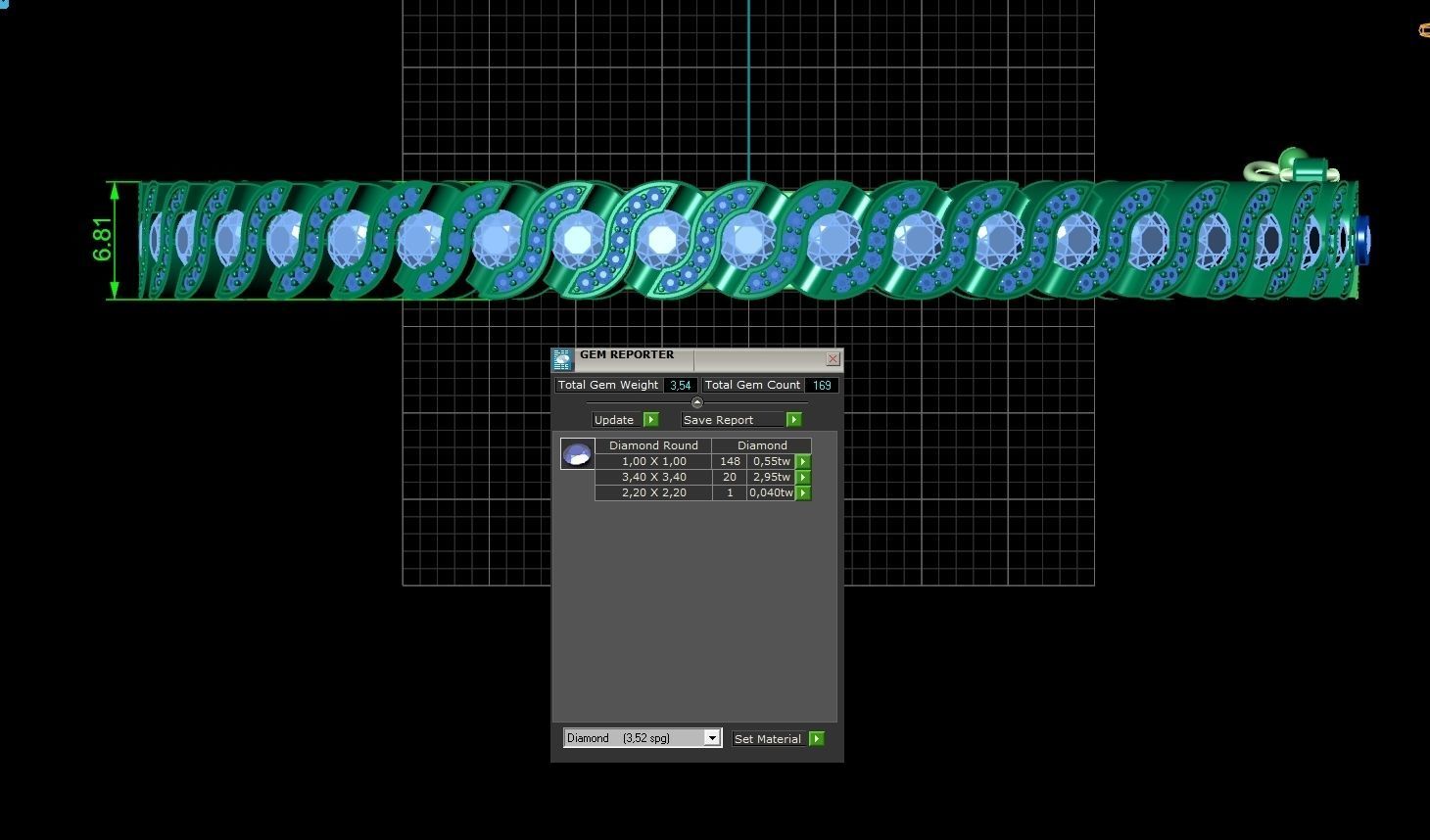 Stackable Bangle Diamond Bracelet 2669 3D print model_7