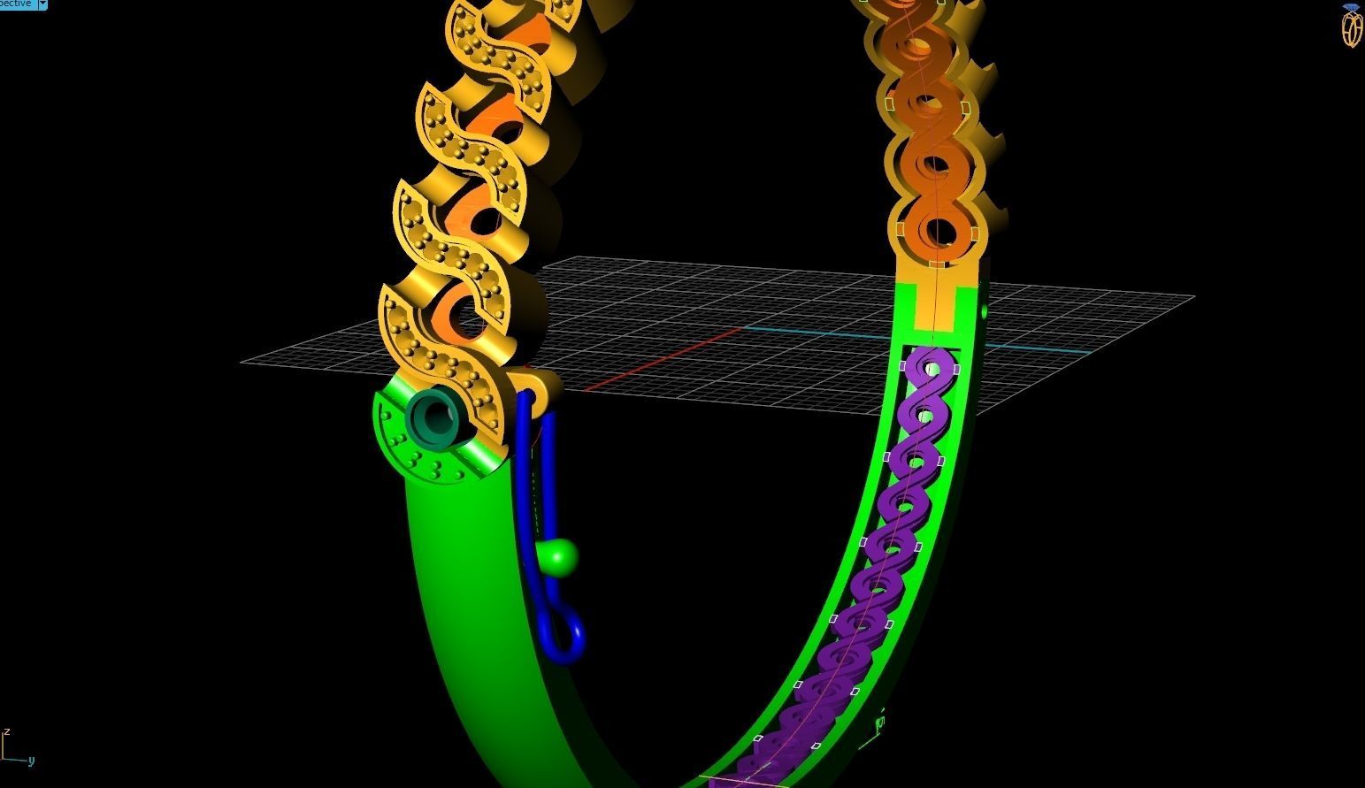 Stackable Bangle Diamond Bracelet 2669 3D print model_14