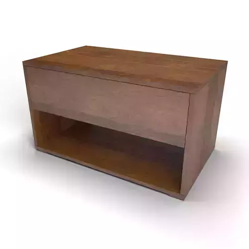 Bedroom Wooden Textured Nightstand or Cabinet 3D Model