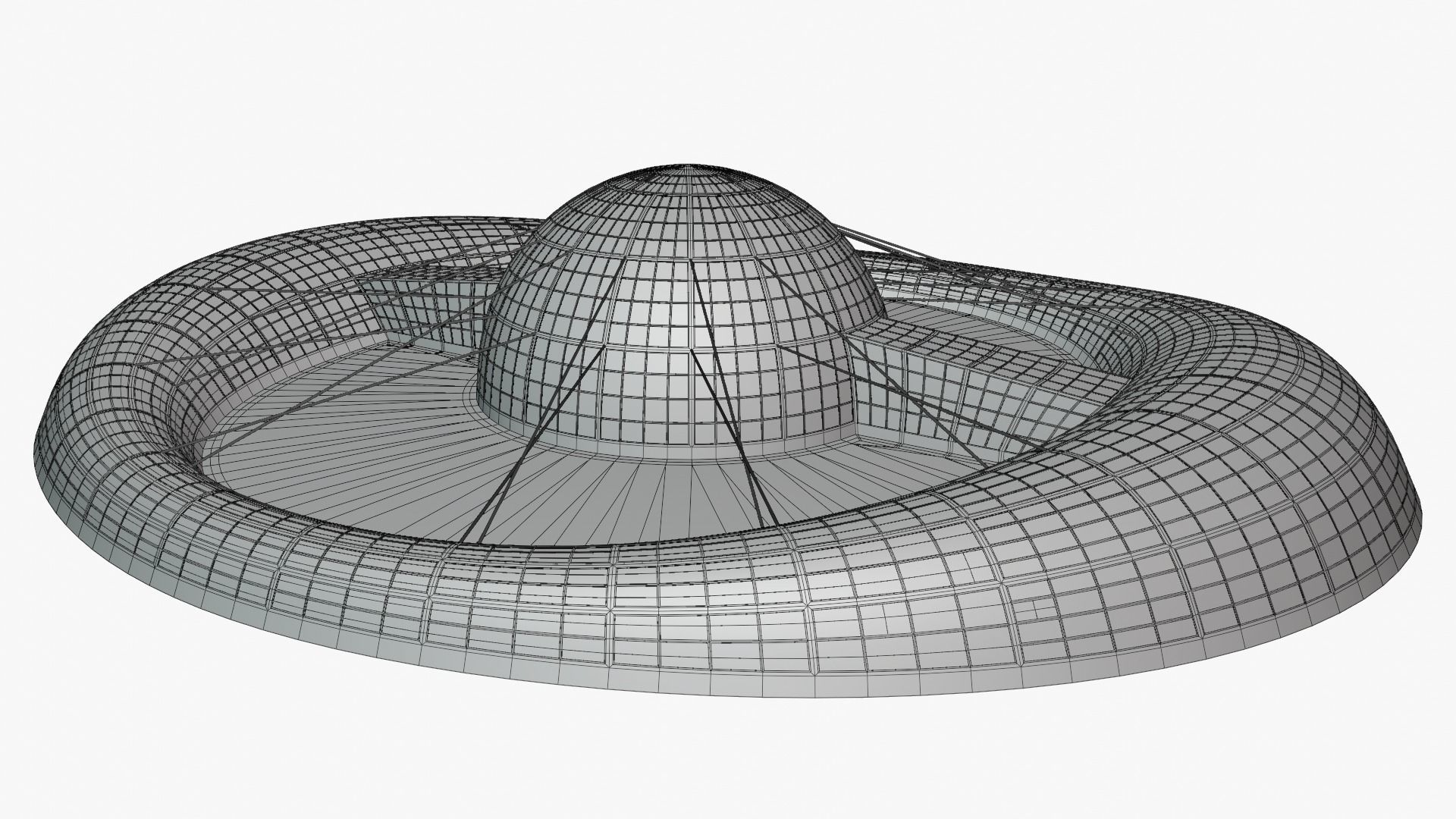 Dome building II 3D model_5