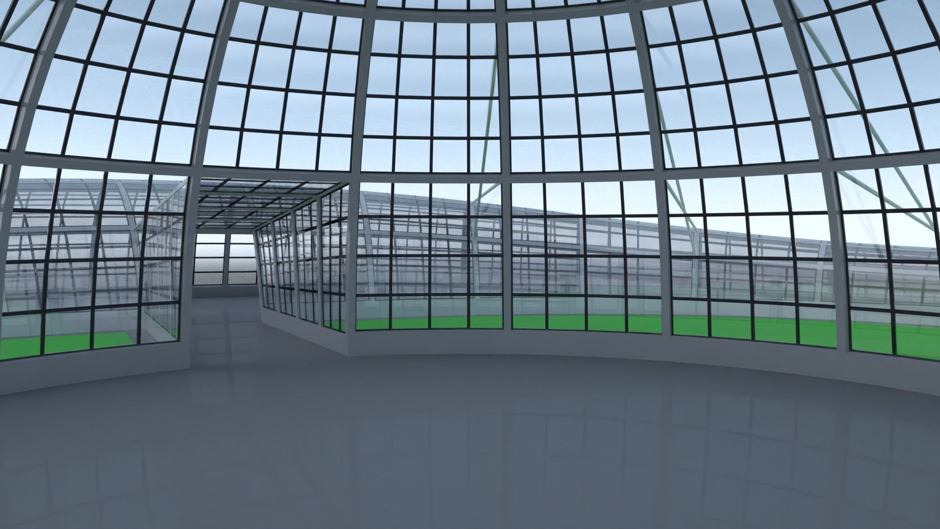 Dome building II 3D model_2