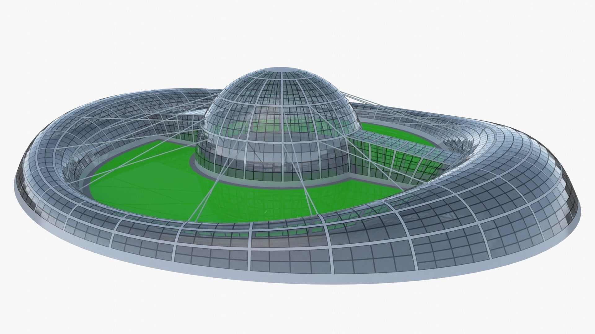 Dome building II 3D model_4