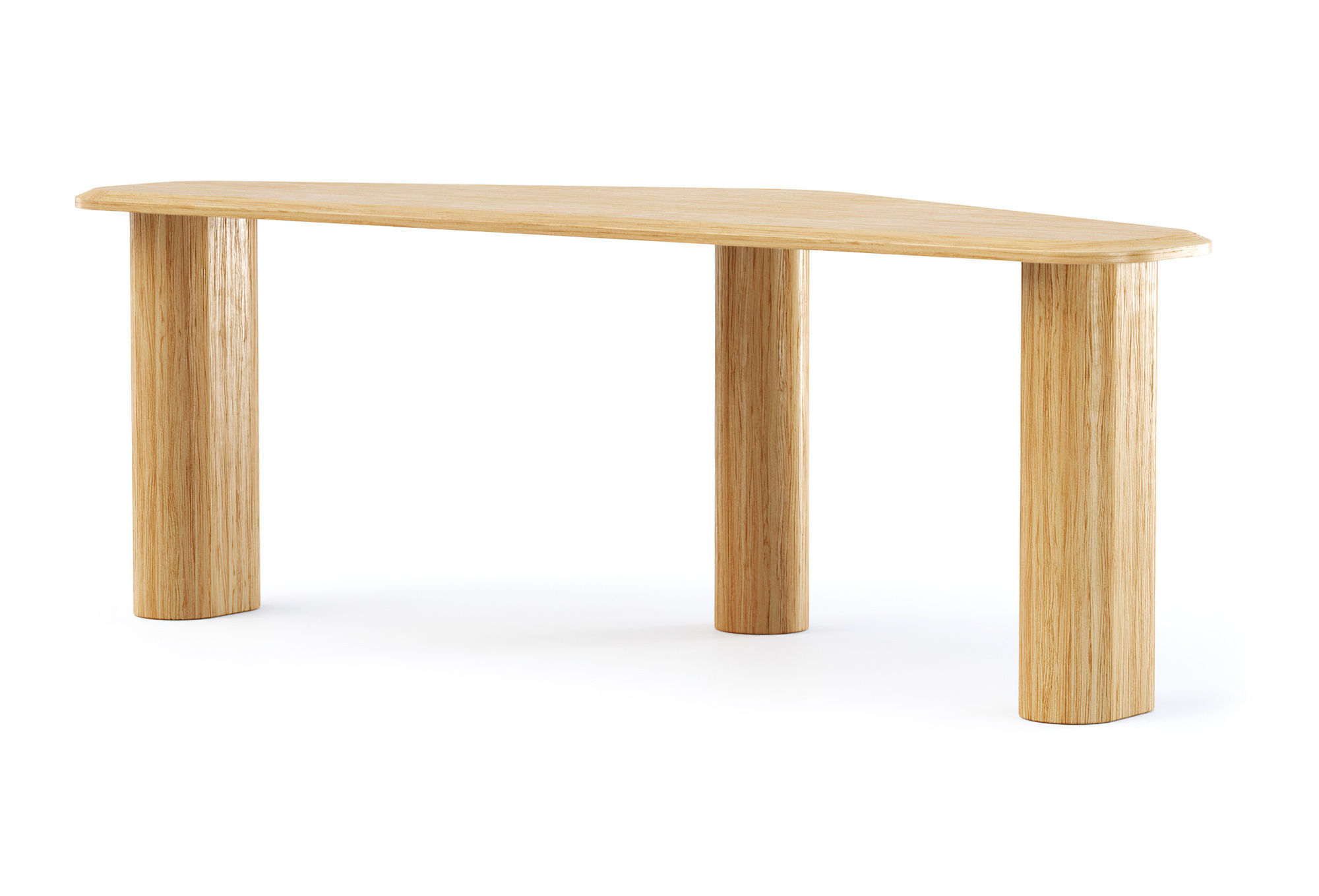 Ander Wooden Side Table  Low-poly 3D model_3