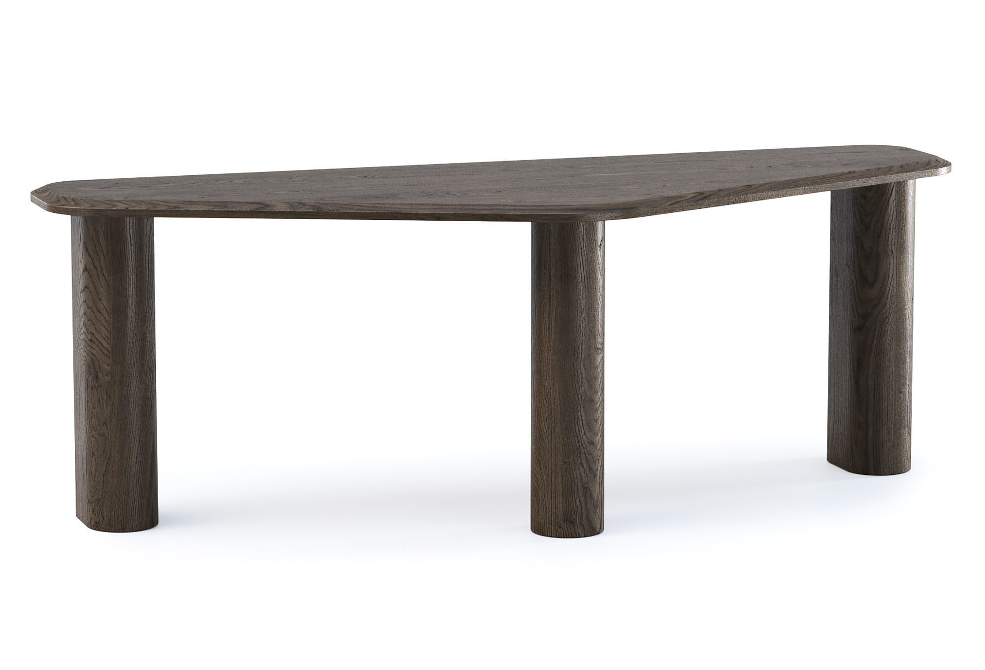 Ander Wooden Side Table  Low-poly 3D model_5