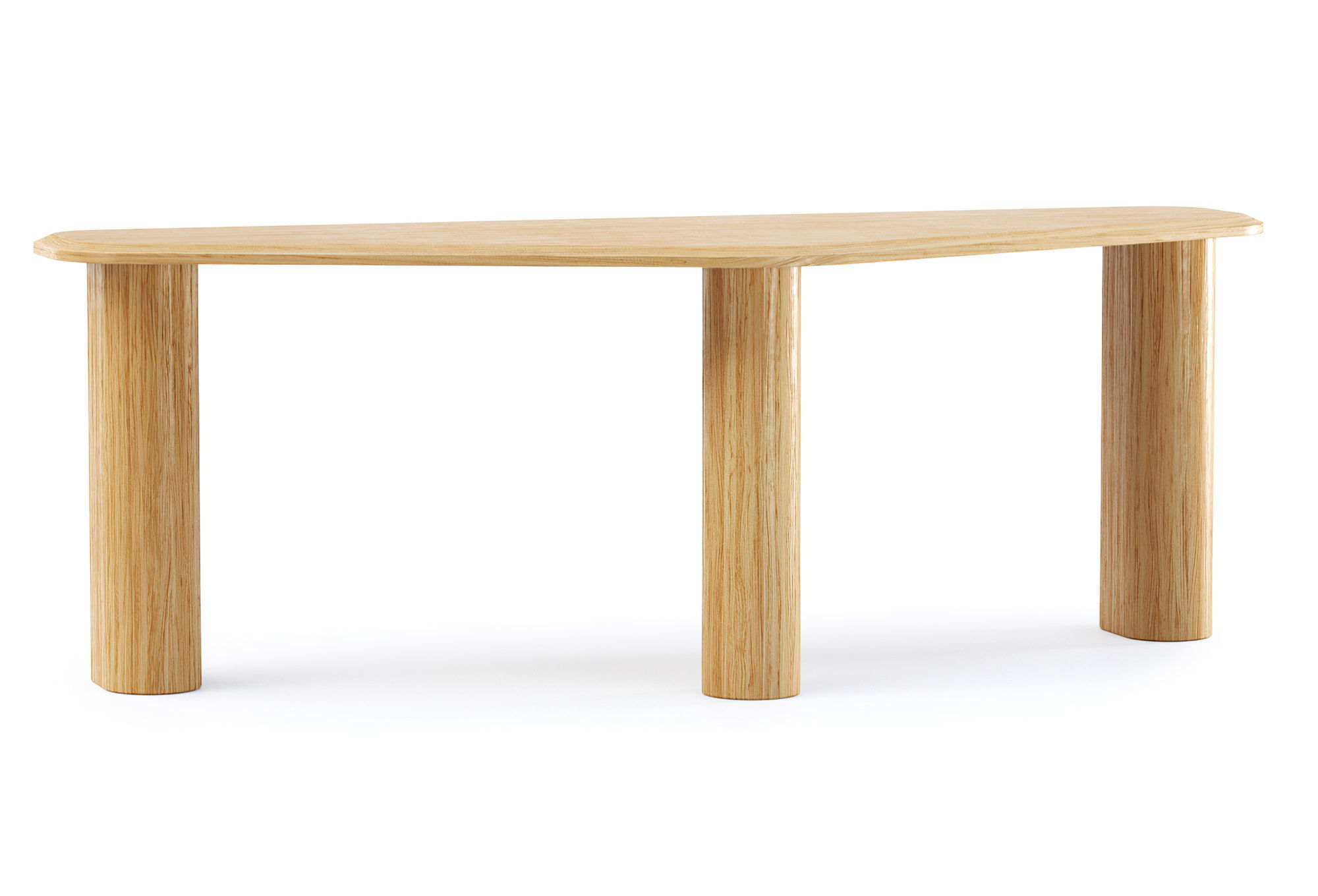 Ander Wooden Side Table  Low-poly 3D model_1