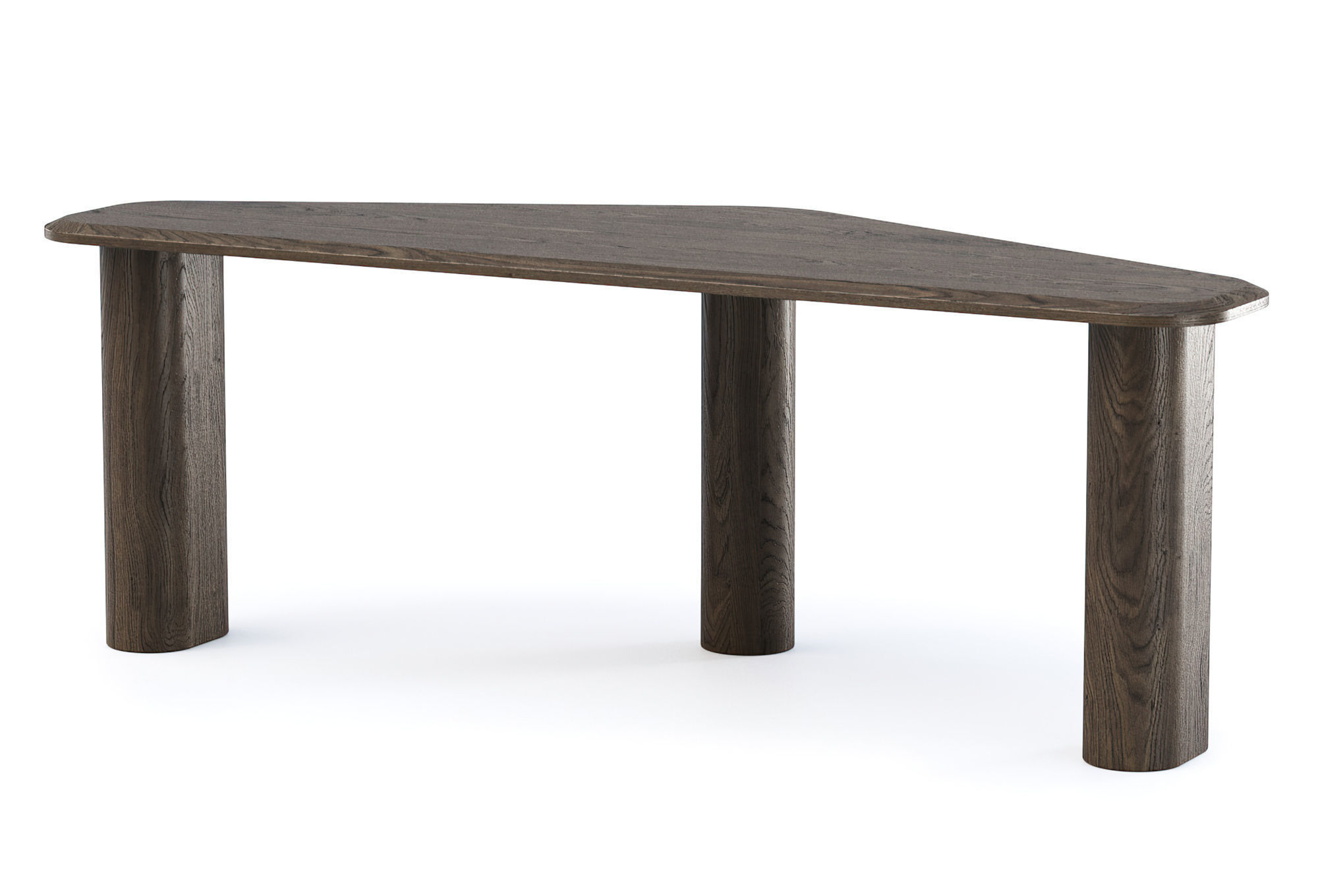 Ander Wooden Side Table  Low-poly 3D model_6