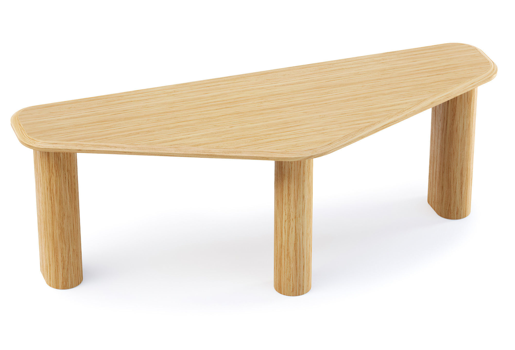 Ander Wooden Side Table  Low-poly 3D model_4