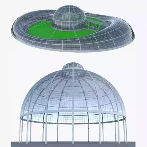 Dome buildings 3D Model Collection