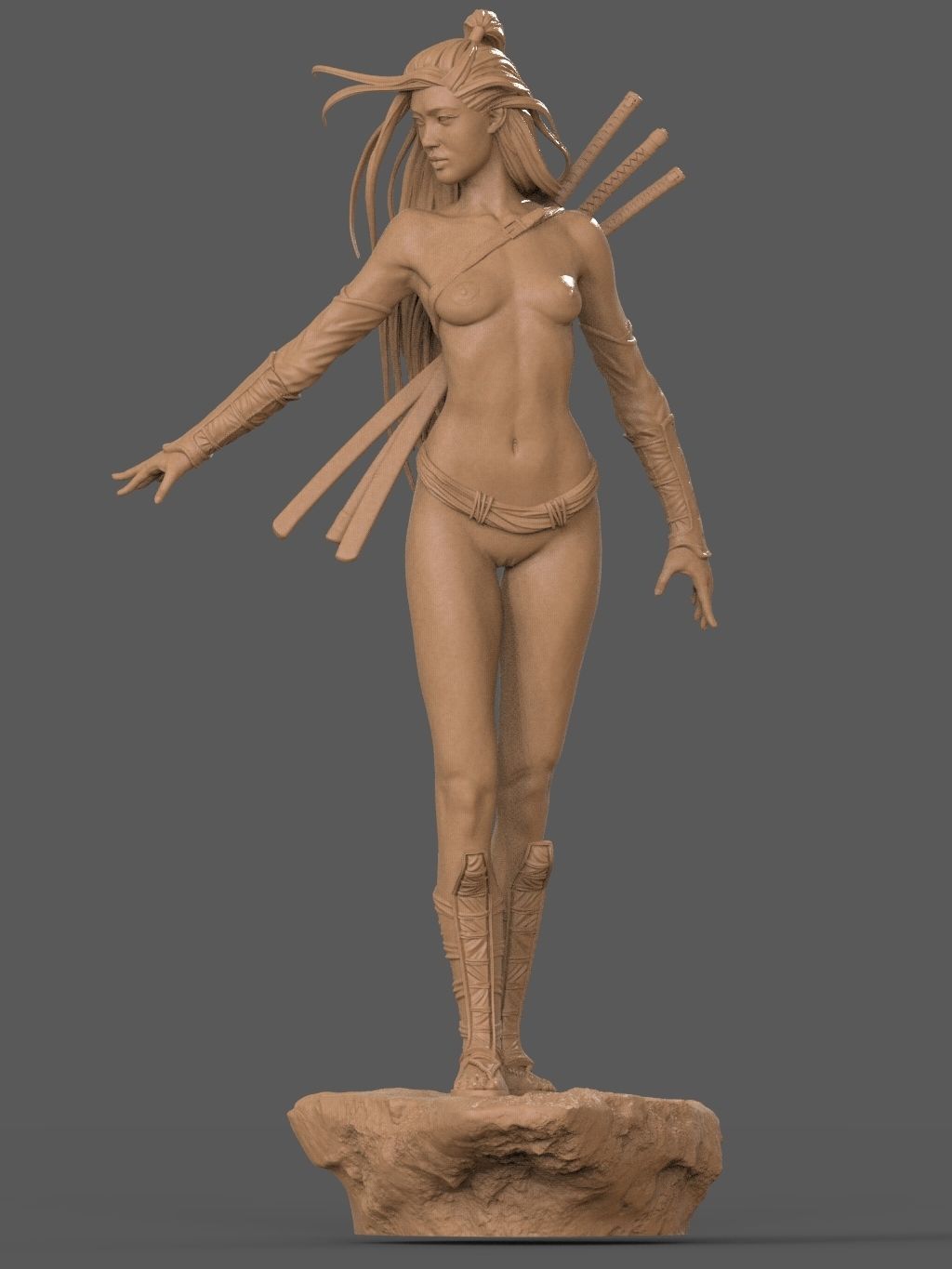 Asian Warrior NSFW - 3D Print 3D print model_6
