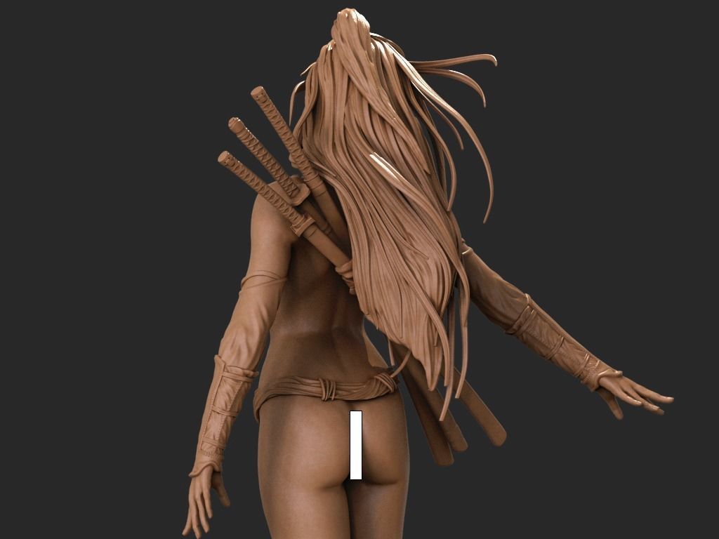 Asian Warrior NSFW - 3D Print 3D print model_1