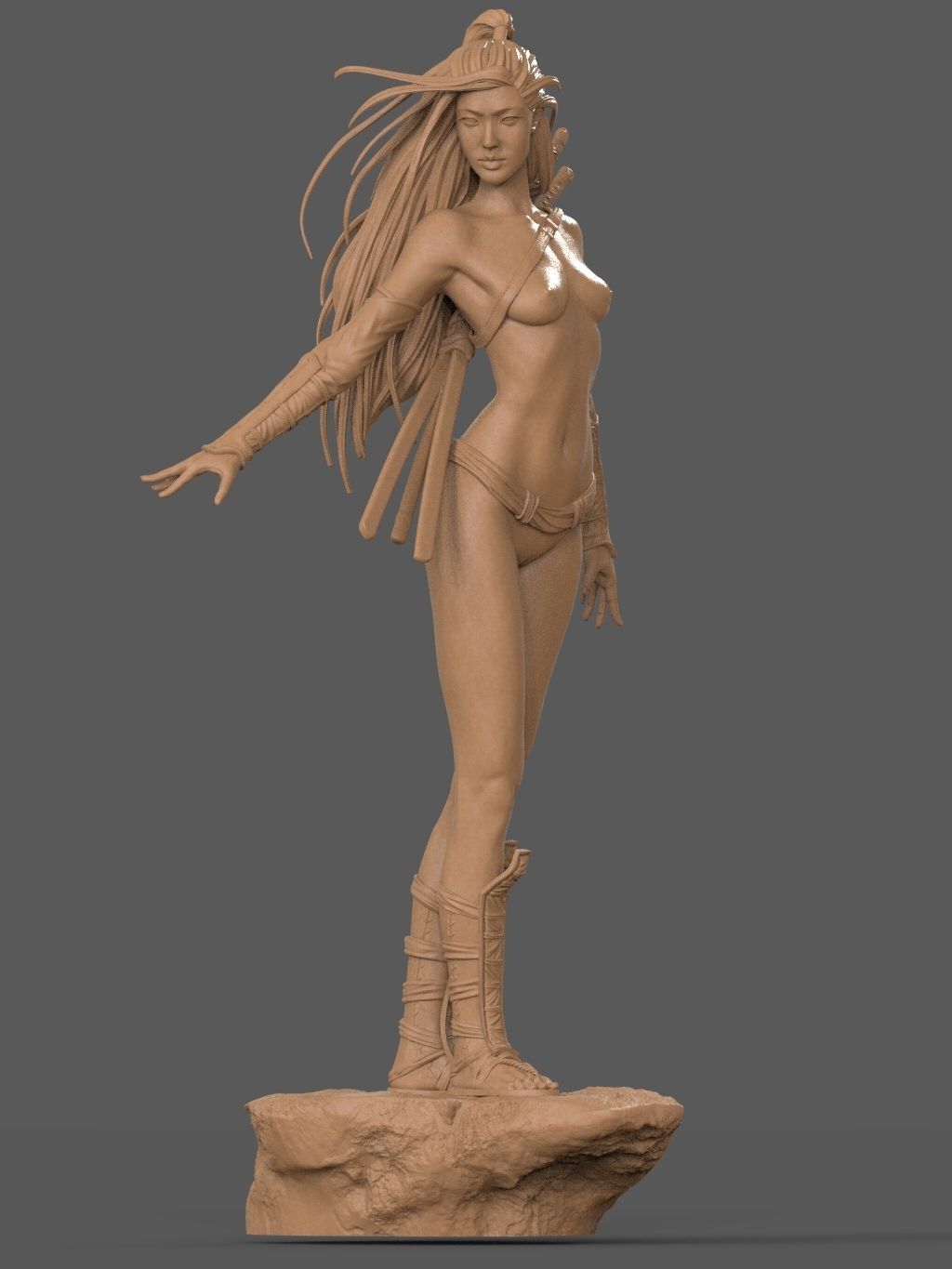 Asian Warrior NSFW - 3D Print 3D print model_3