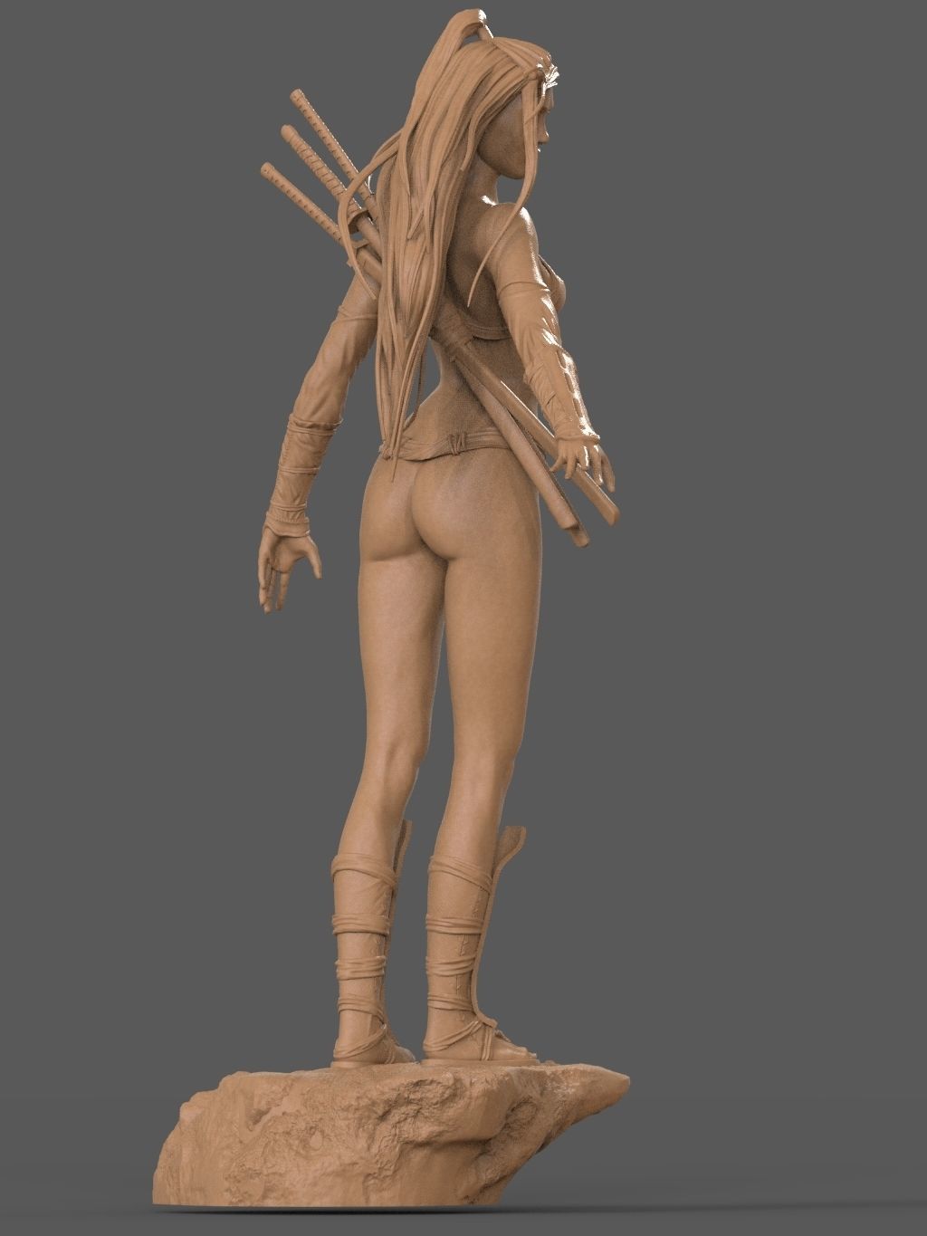 Asian Warrior NSFW - 3D Print 3D print model_4