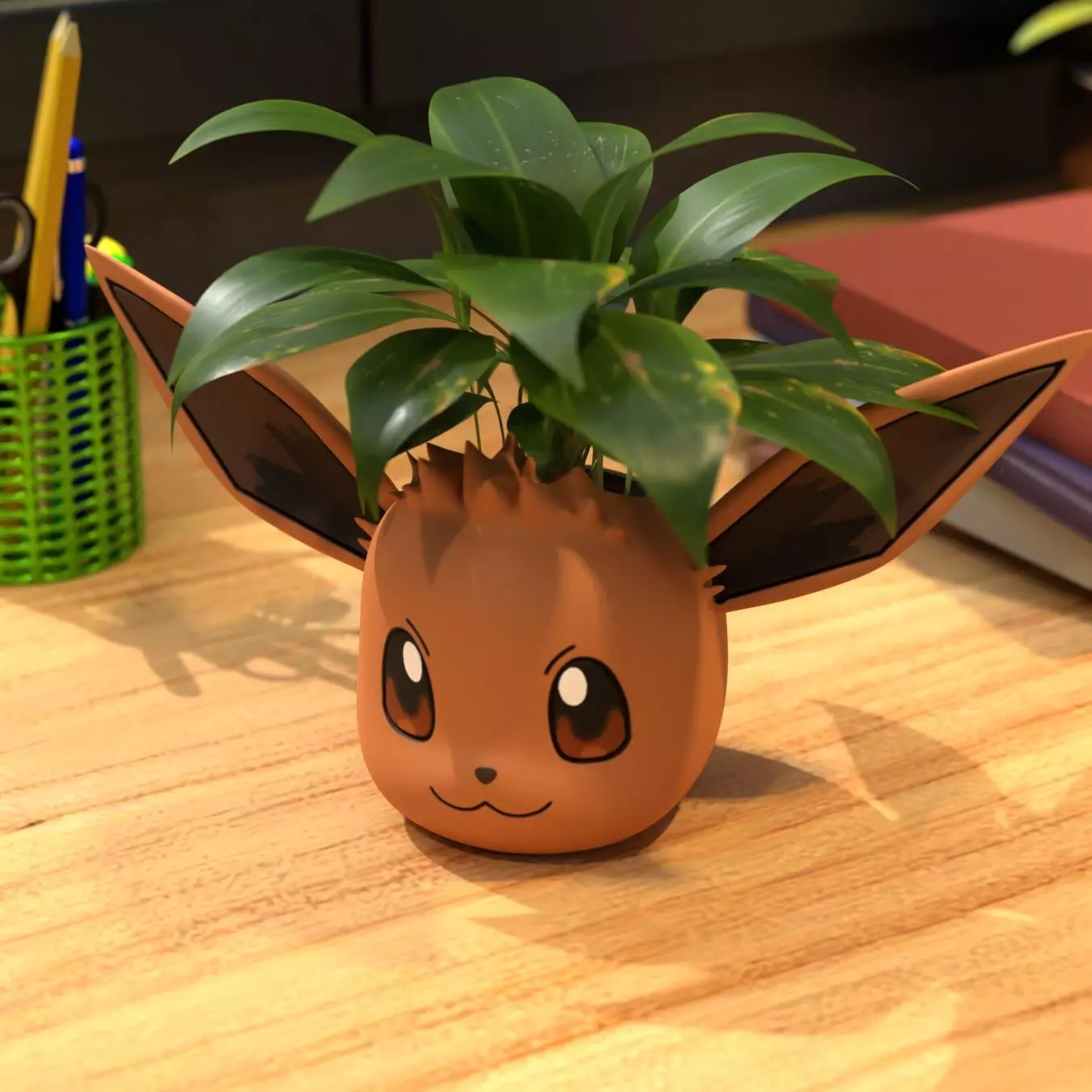 eevee plant vase 3D print model_0