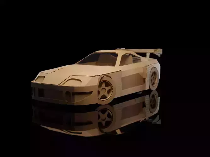 TOYOTA CASTROL TOMS SUPRA 1997 cardboard car
