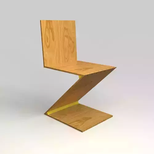 Zigzag chair by Gerrit Rietveld