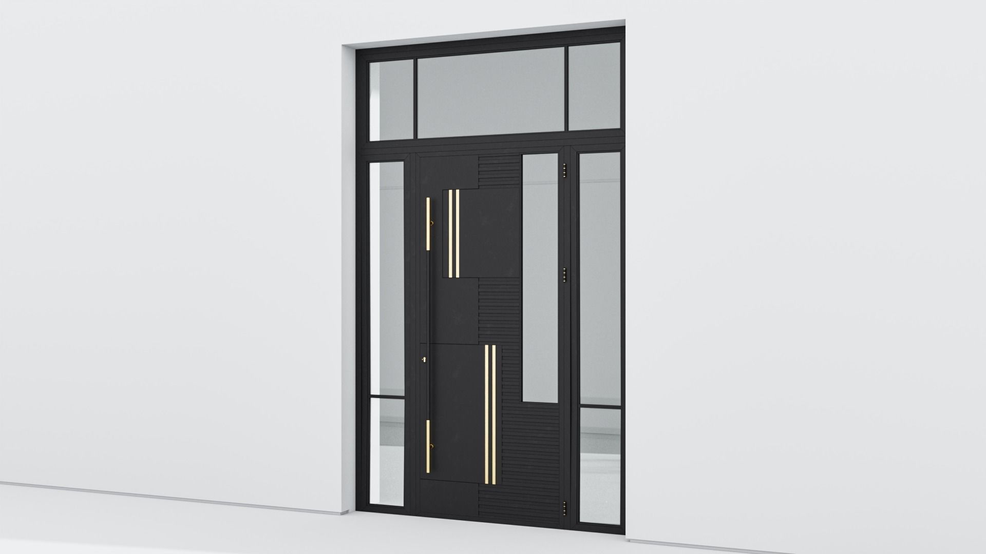 Aluminium door 286 3D model_3