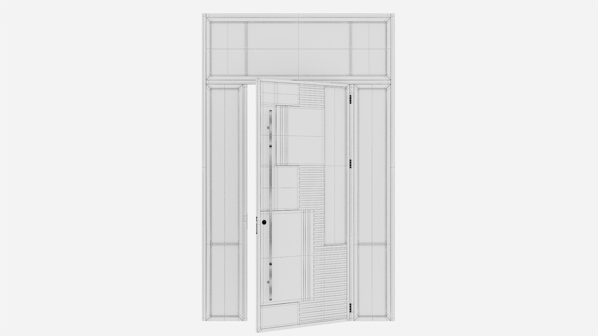 Aluminium door 286 3D model_5
