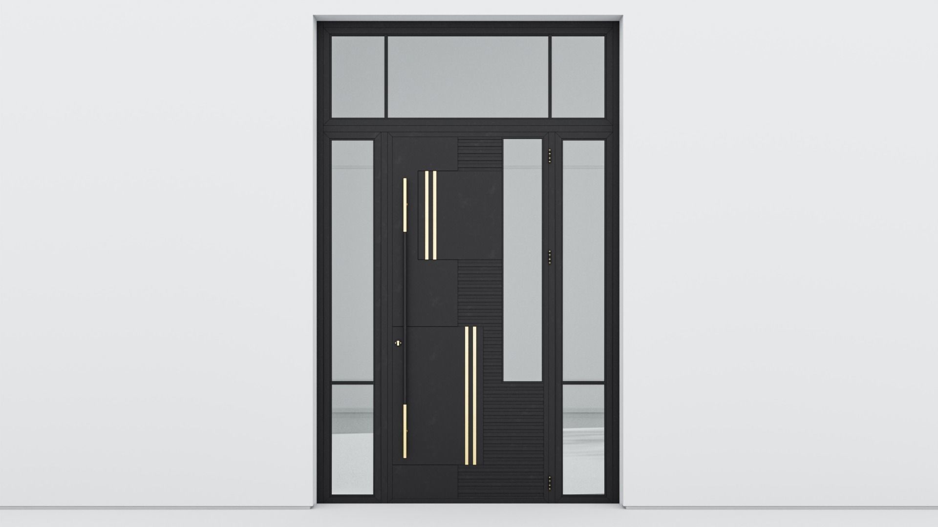 Aluminium door 286 3D model_1