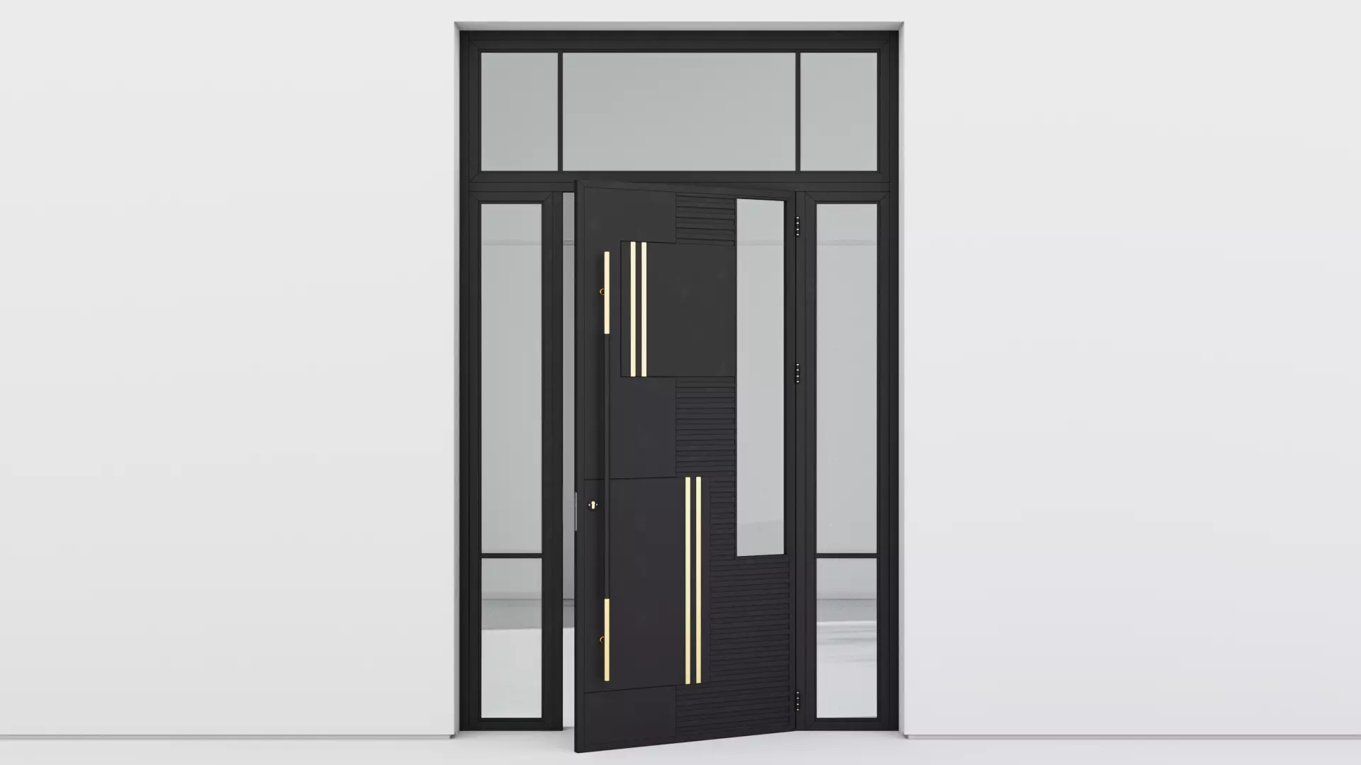 Aluminium door 286 3D model_0