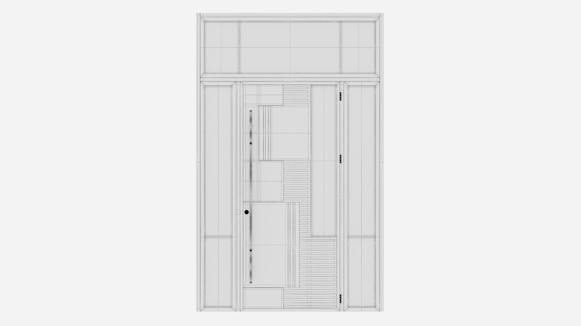 Aluminium door 286 3D model_6