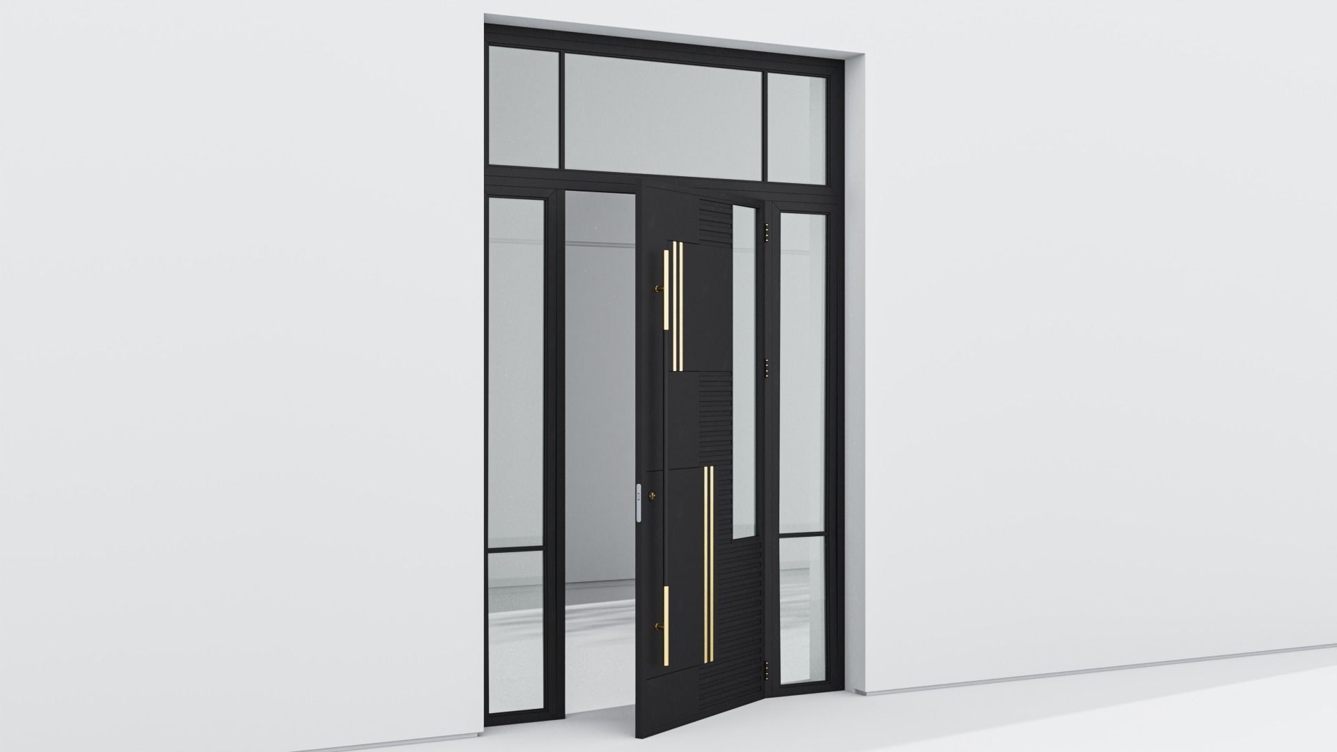 Aluminium door 286 3D model_2