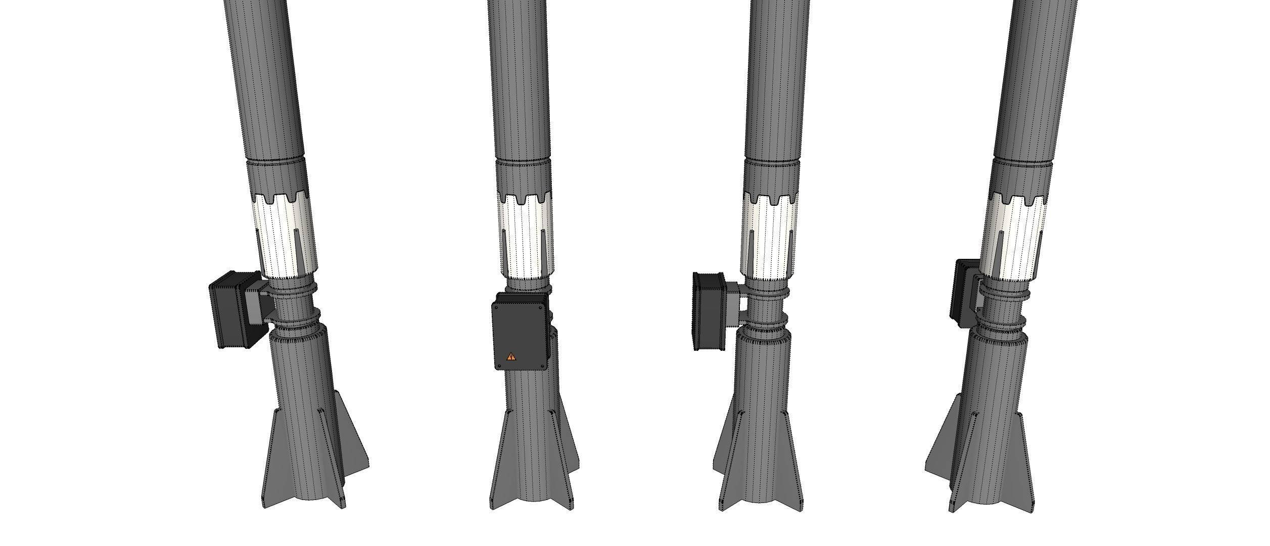 Sci fi street lighting 10 3D model_22