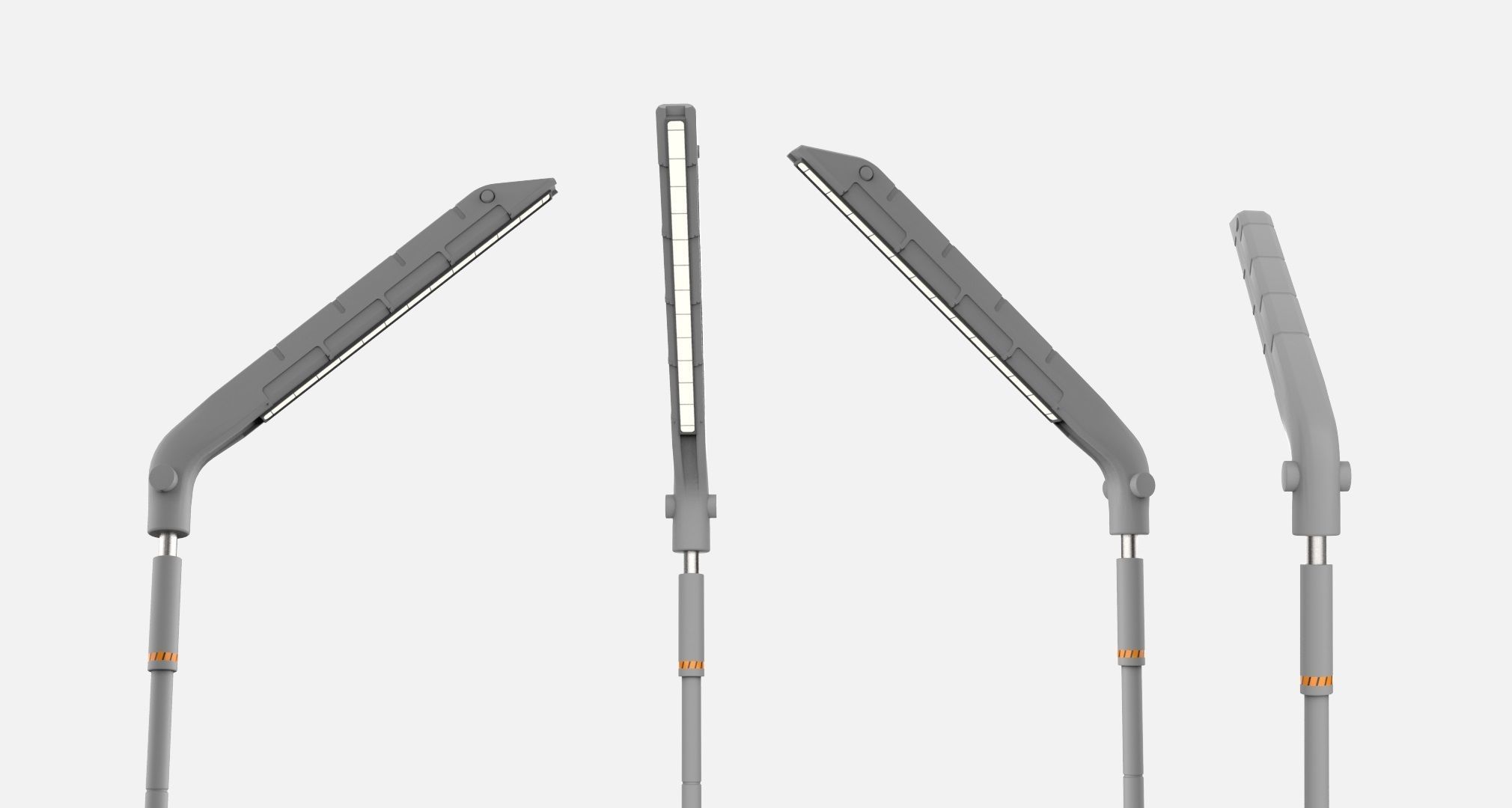 Sci fi street lighting 10 3D model_4