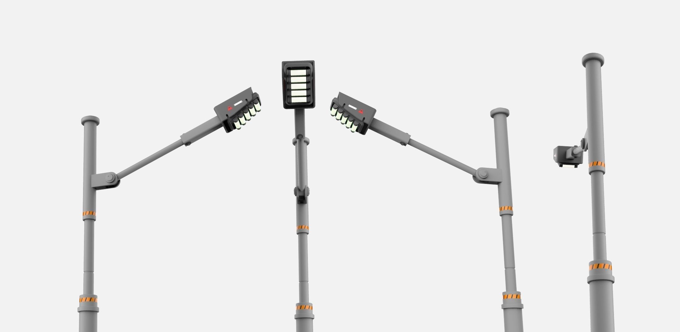 Sci fi street lighting 10 3D model_11