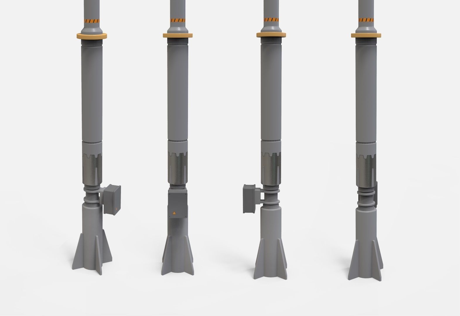 Sci fi street lighting 10 3D model_17