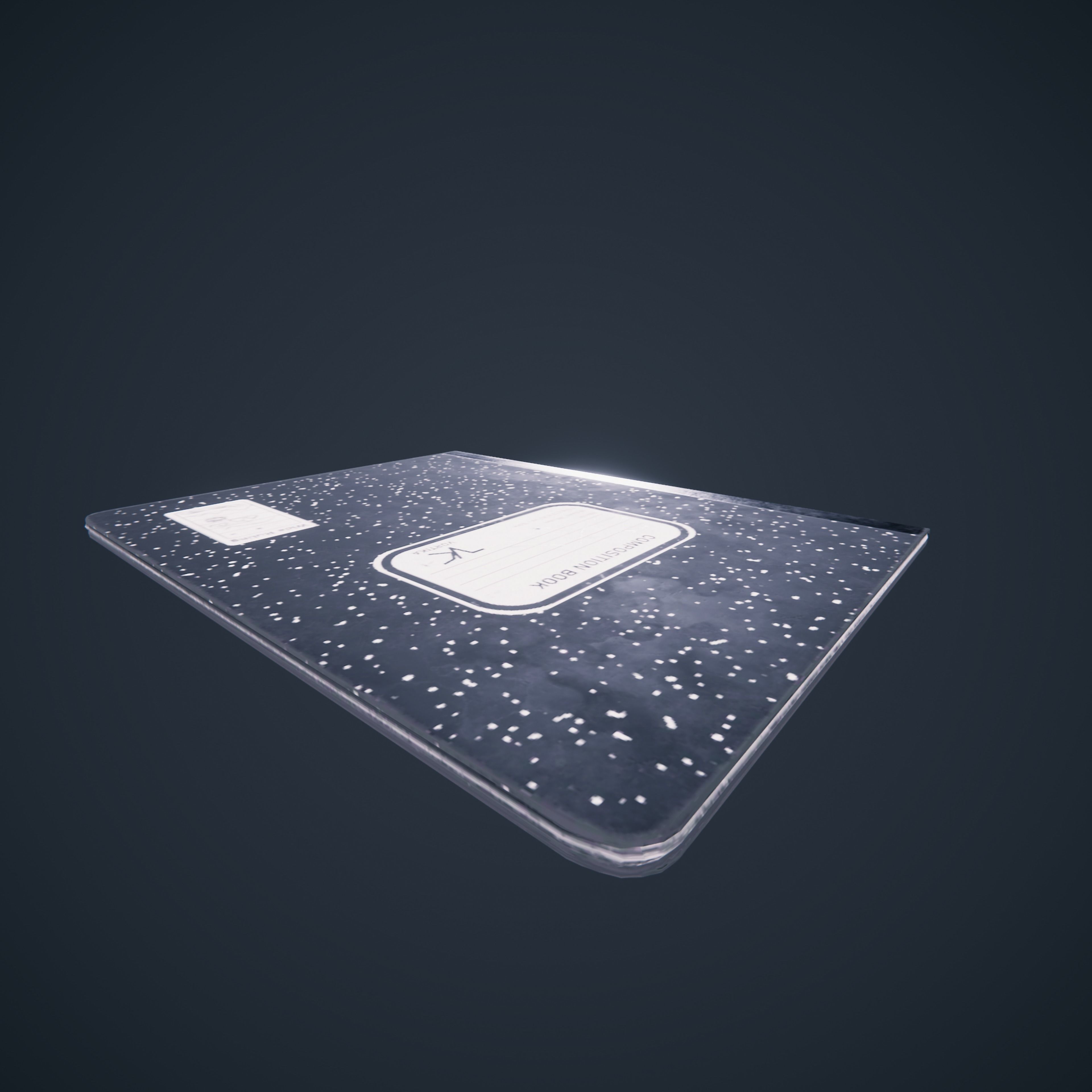 Composition Notebook HDRP Classroom Low-poly 3D model_3