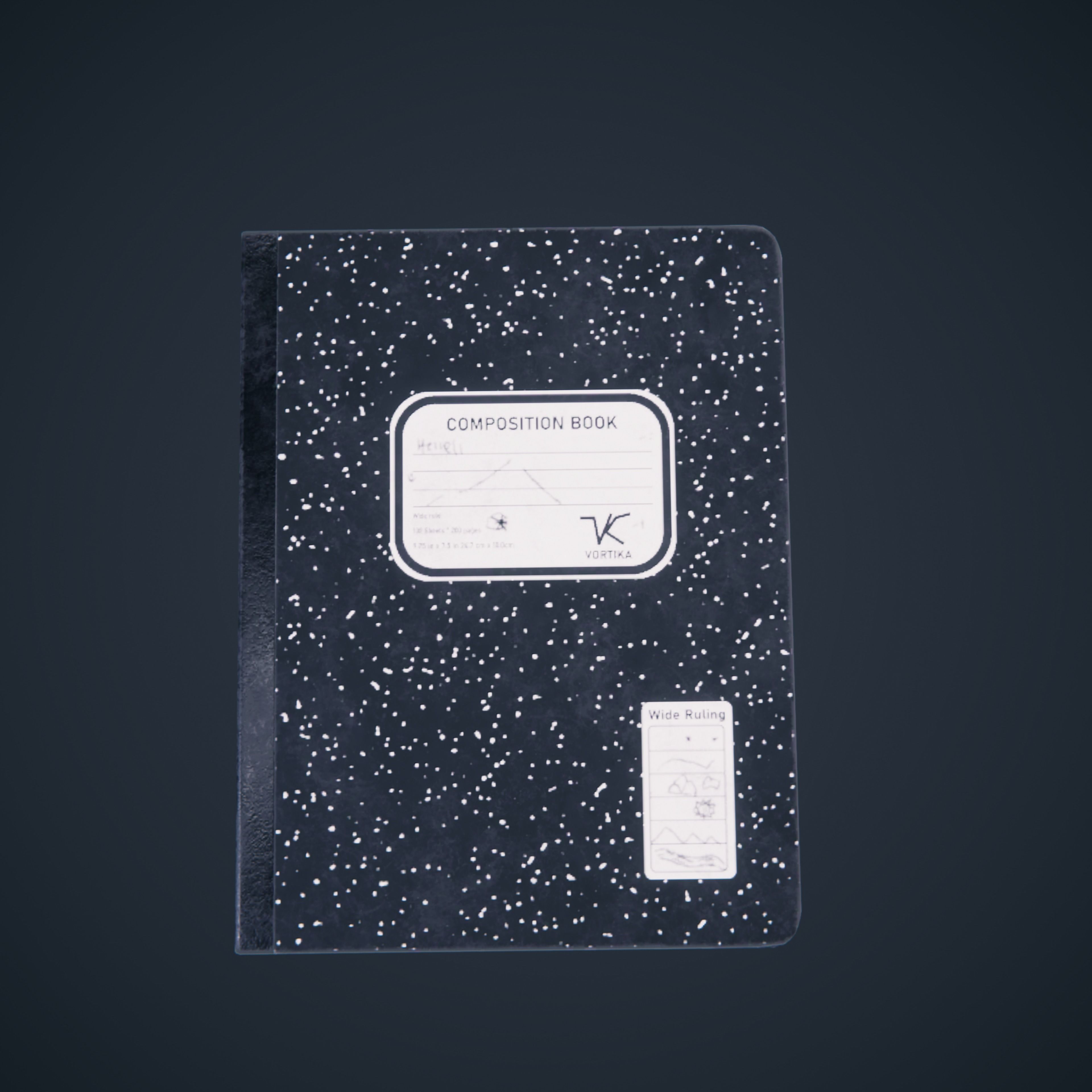 Composition Notebook HDRP Classroom Low-poly 3D model_6