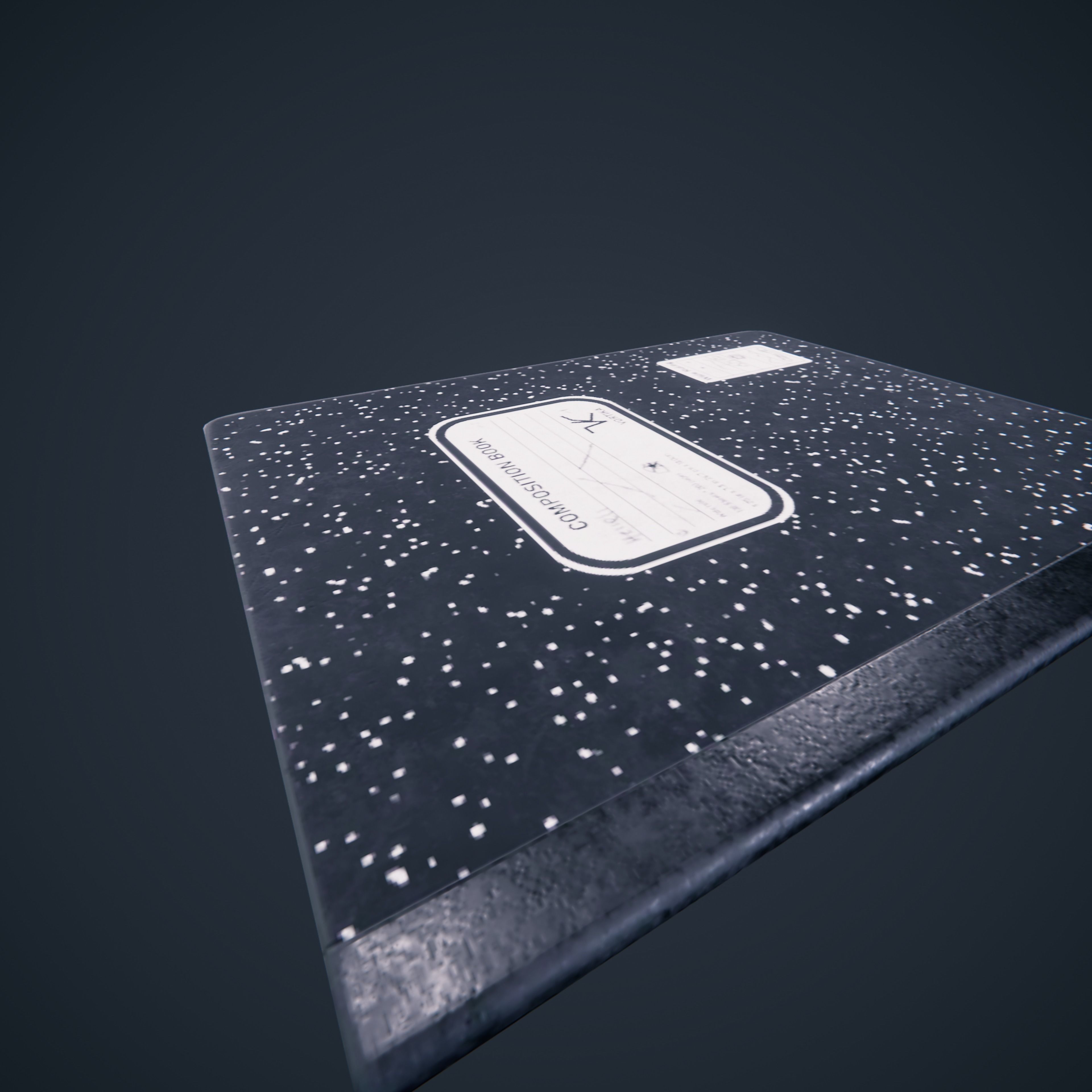 Composition Notebook HDRP Classroom Low-poly 3D model_1