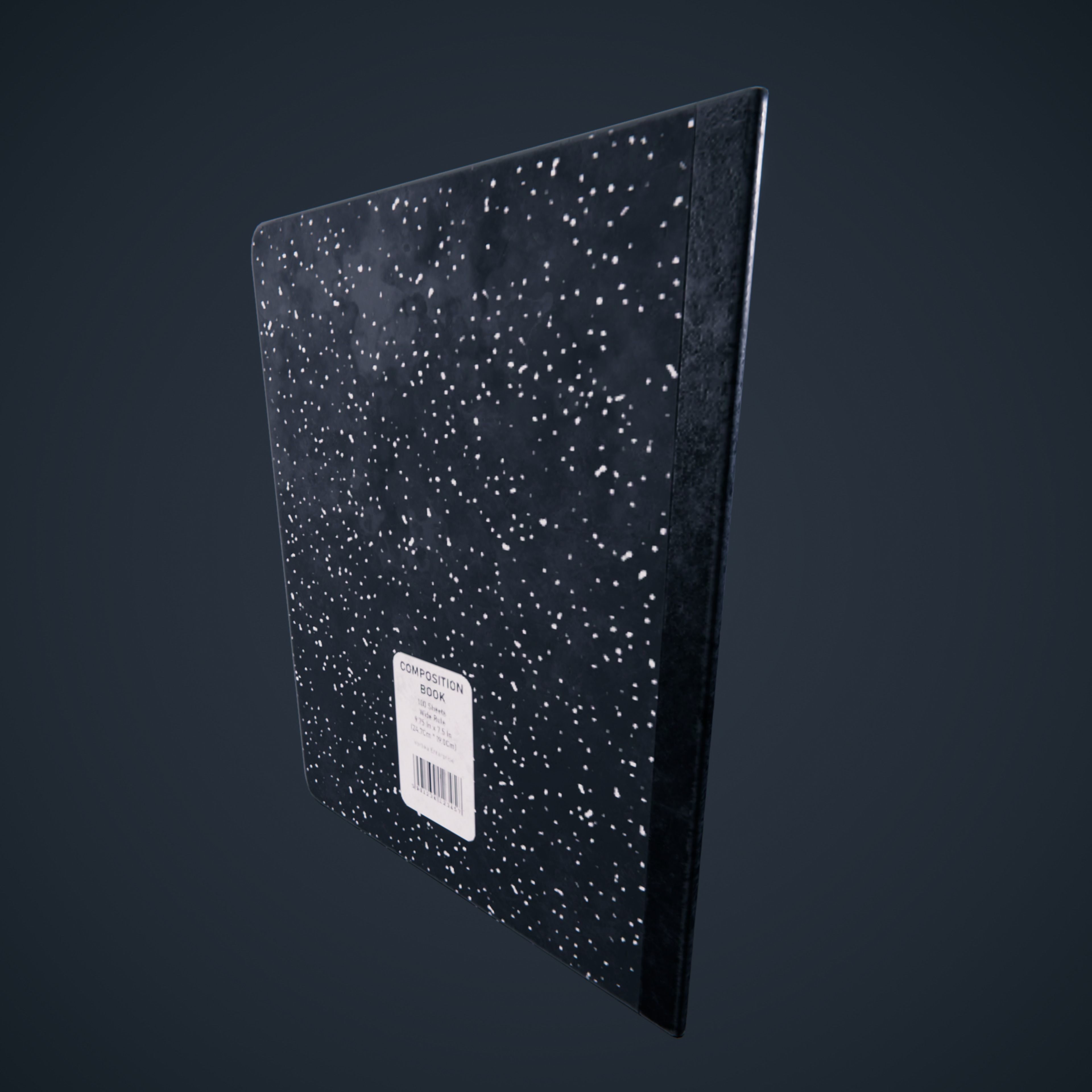 Composition Notebook HDRP Classroom Low-poly 3D model_2