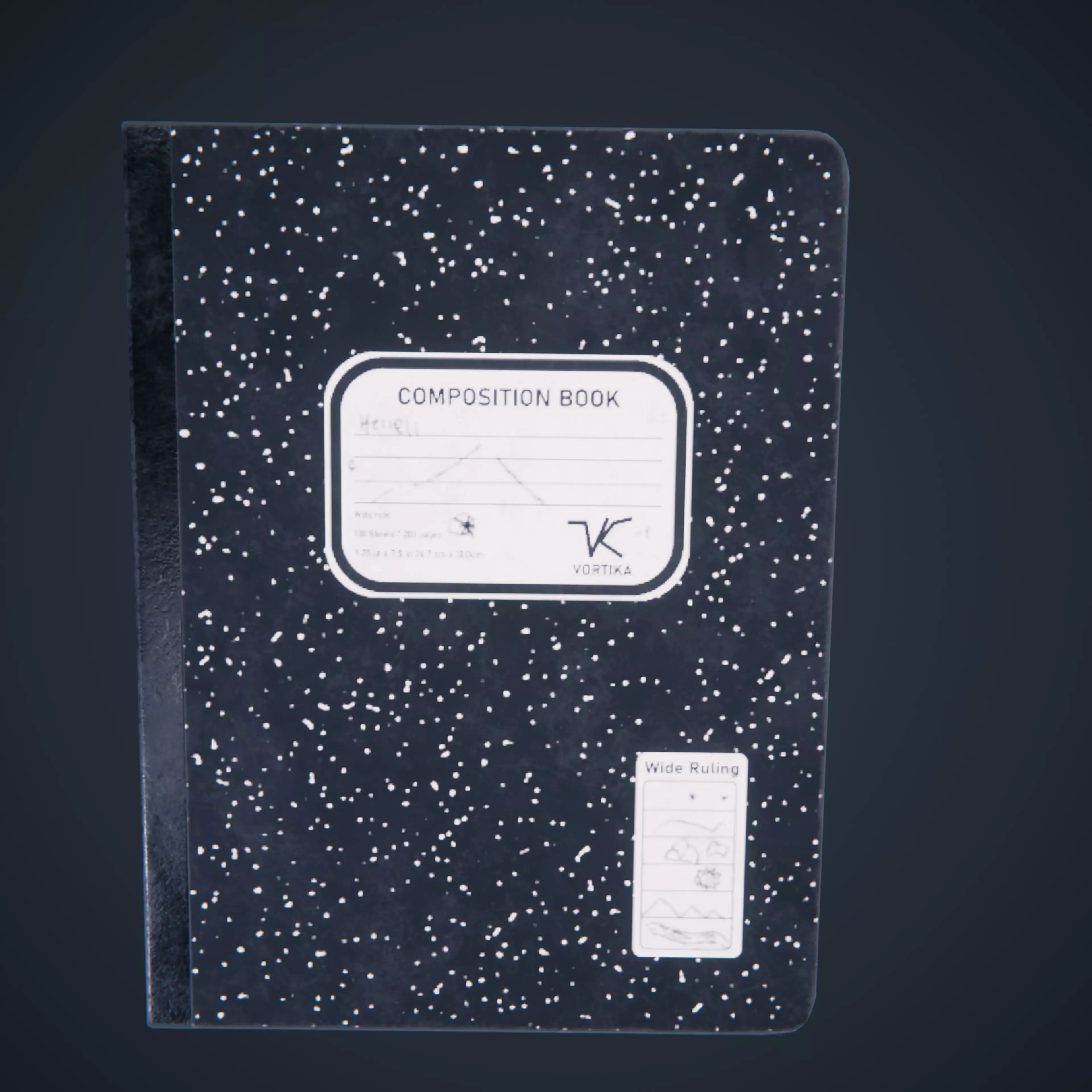 Composition Notebook HDRP Classroom Low-poly 3D model_0