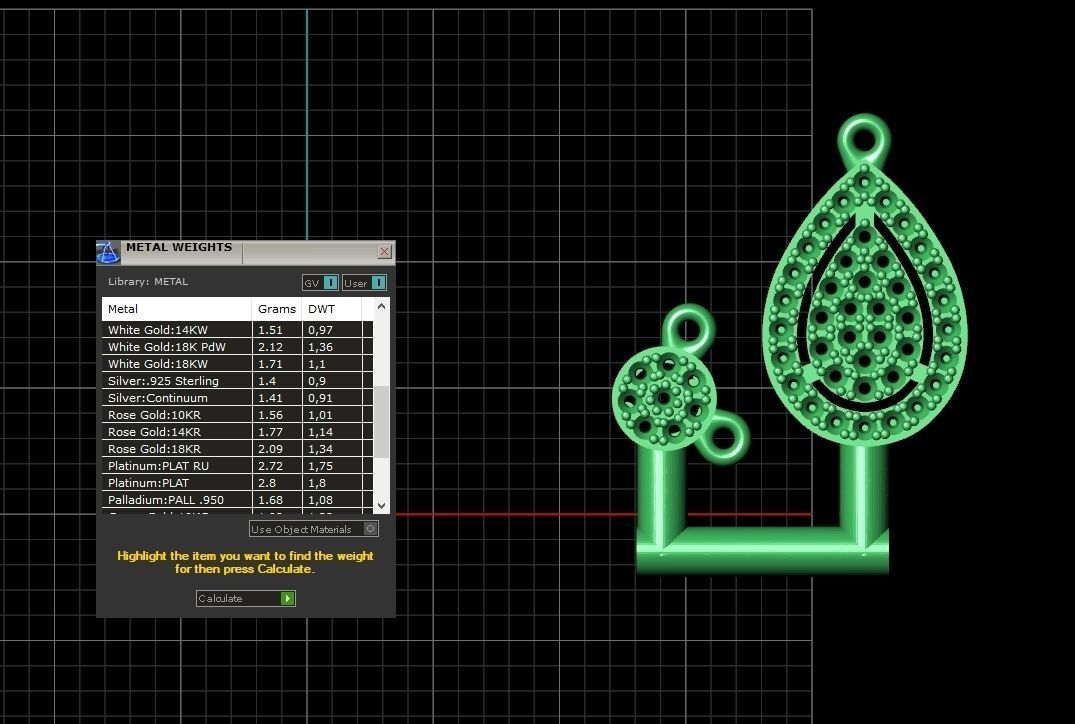 Drop Link necklace  Pendant-pear 2693 3D print model_14