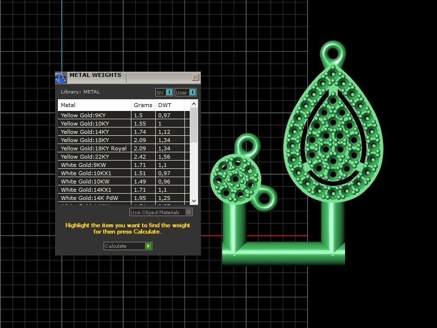 Drop Link necklace  Pendant-pear 2693 3D print model_13