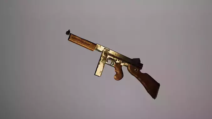 Thompson M1A1 Low-poly 3D model