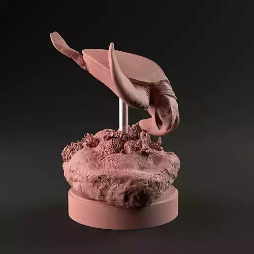  Archelon munching 1-35 scale pre-supported 3D print model
