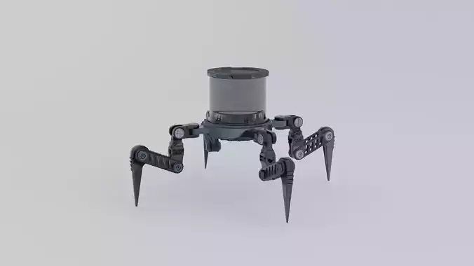 Spider Robot Low-poly 3D model