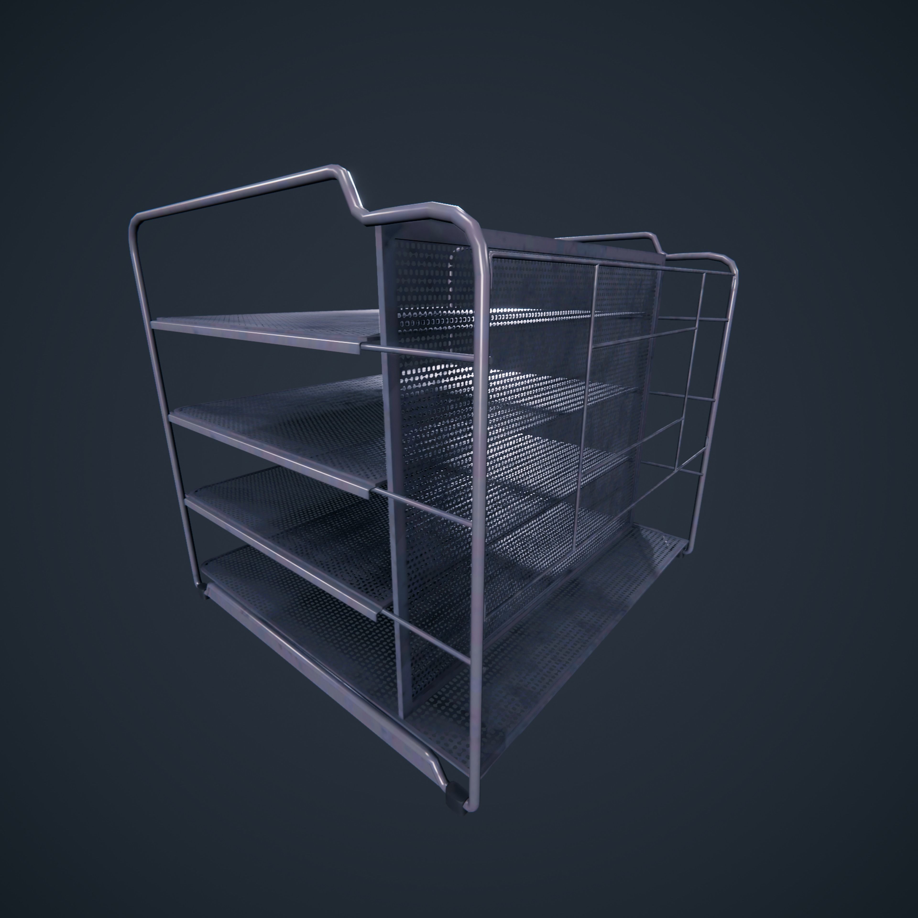 Folder organizer classroom office HDRP Low-poly 3D model_6