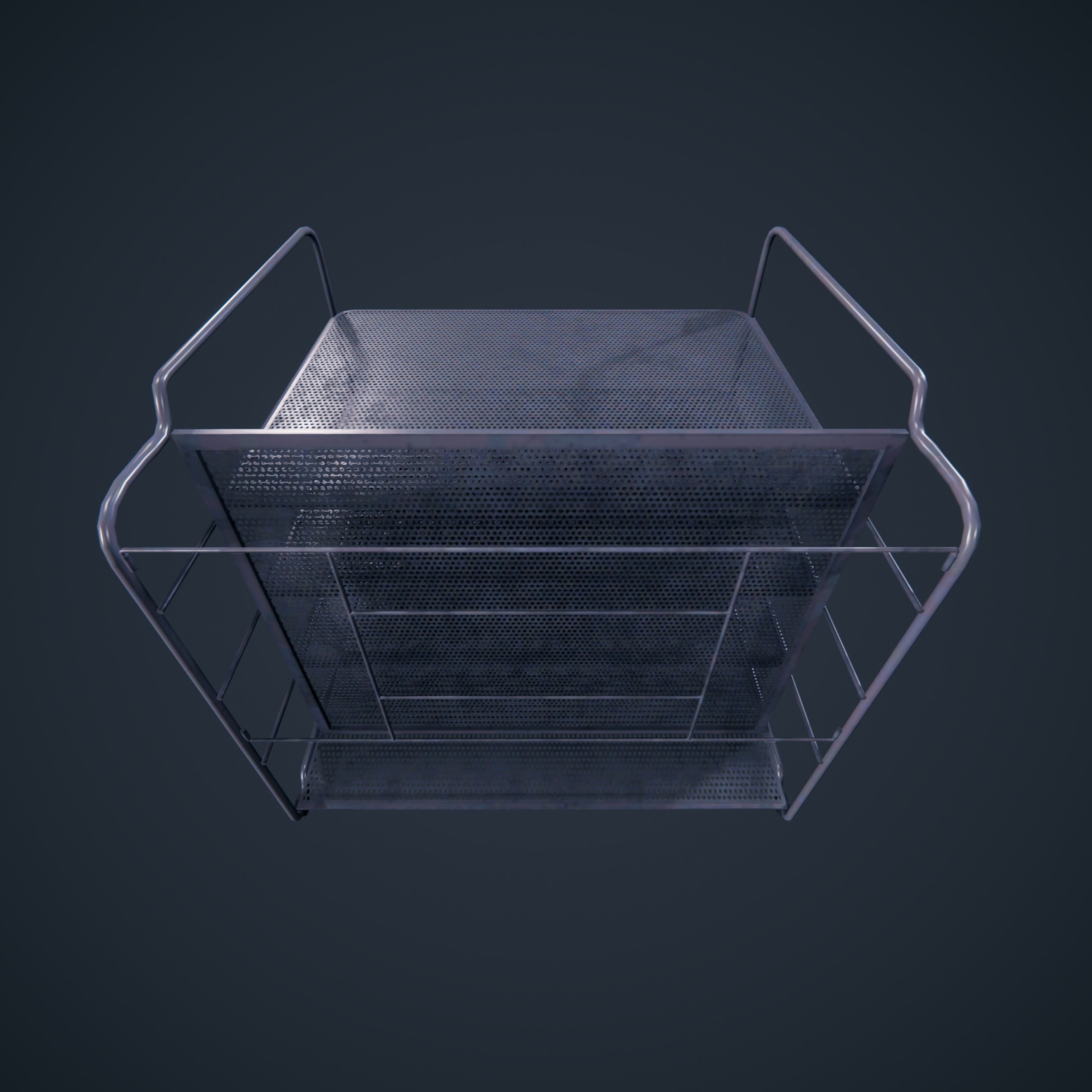 Folder organizer classroom office HDRP Low-poly 3D model_1