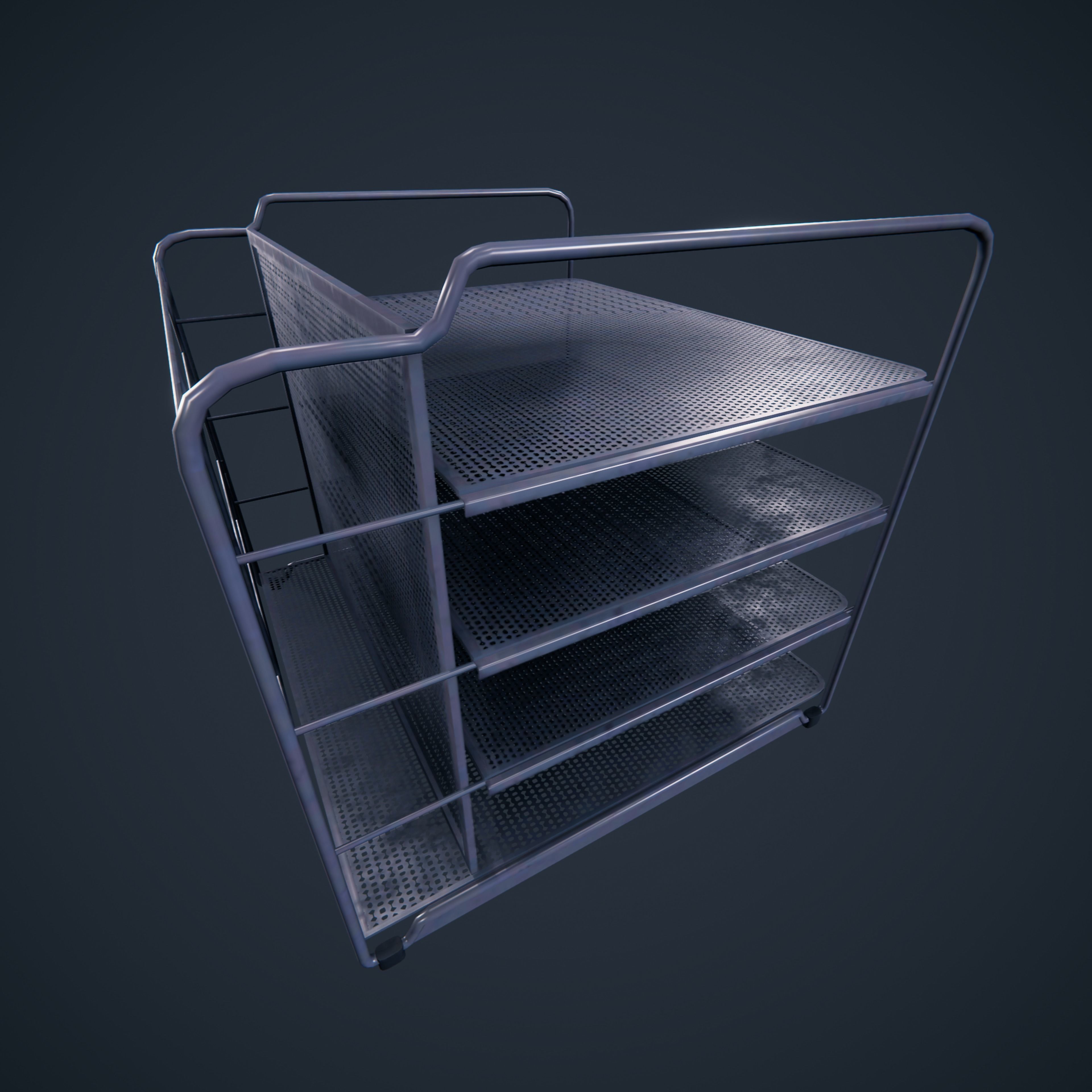 Folder organizer classroom office HDRP Low-poly 3D model_5