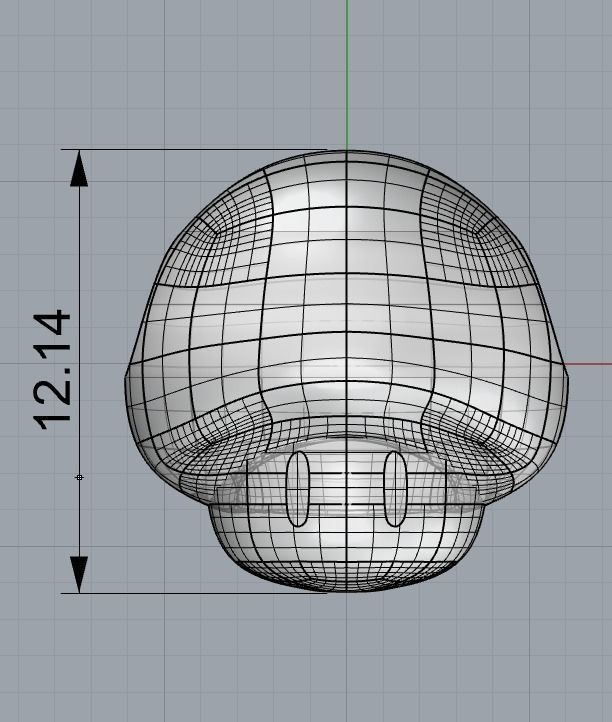 1-UP Mushroom Super Mario Charm for Bracelet  3D print model_1