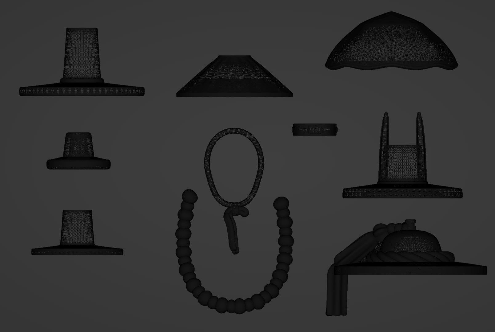 Korean Hat Collection 1 Free 3D print model_13