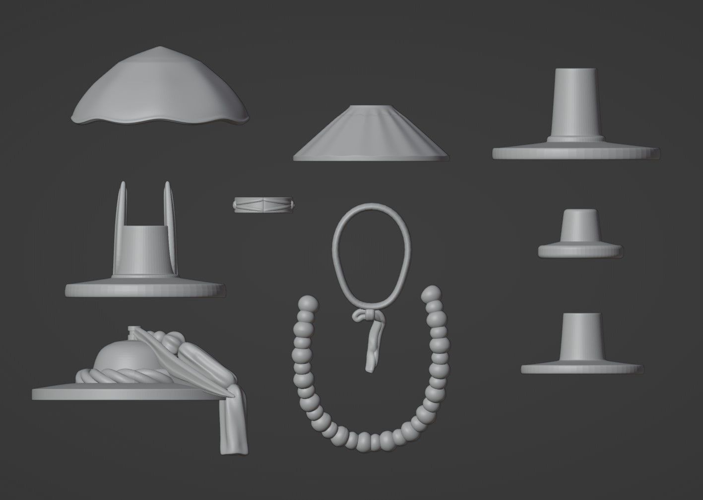 Korean Hat Collection 1 Free 3D print model_1