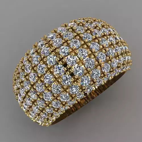 Diffrent Daimonds Band Type Ring 3D printable Model