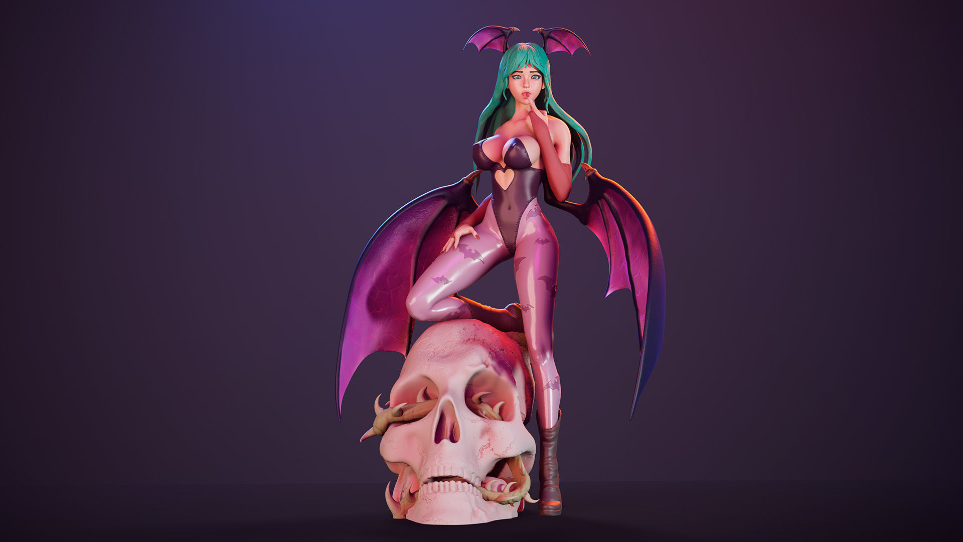 3D Print model - Morrigan Aensland fanart Darkstalkers 3D print model_6
