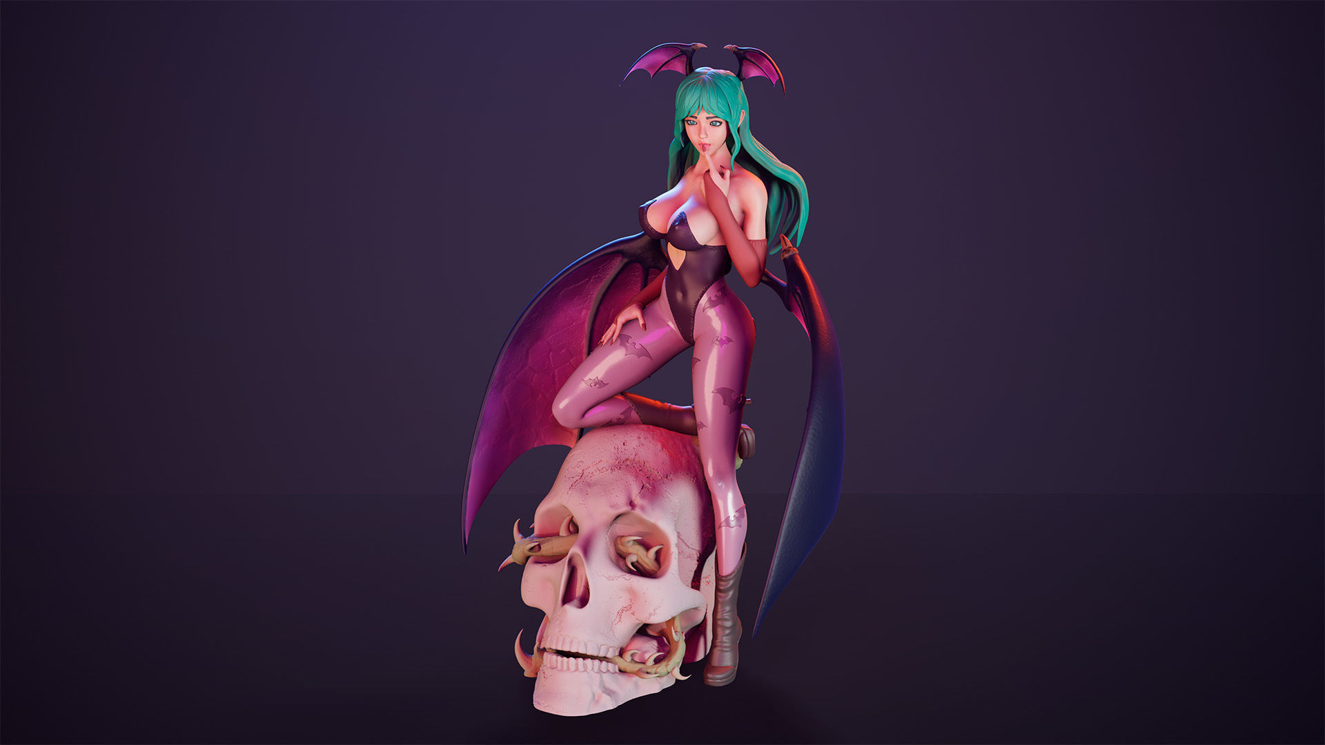 3D Print model - Morrigan Aensland fanart Darkstalkers 3D print model_20